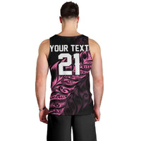 New Zealand Lawn Bowls Custom Men Tank Top Pink Maori Warrior Tribal Silver Fern LT9 - Polynesian Pride