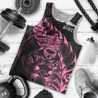 New Zealand Lawn Bowls Custom Men Tank Top Pink Maori Warrior Tribal Silver Fern LT9 - Polynesian Pride