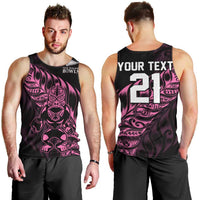 New Zealand Lawn Bowls Custom Men Tank Top Pink Maori Warrior Tribal Silver Fern LT9 - Polynesian Pride