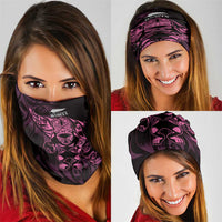 New Zealand Lawn Bowls Neck Gaiter Pink Maori Warrior Tribal Silver Fern LT9 - Polynesian Pride