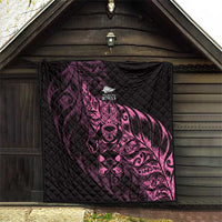 New Zealand Lawn Bowls Quilt Pink Maori Warrior Tribal Silver Fern LT9 - Polynesian Pride