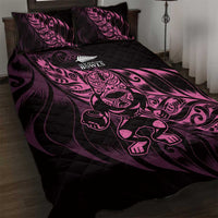 New Zealand Lawn Bowls Quilt Bed Set Pink Maori Warrior Tribal Silver Fern LT9 Pink - Polynesian Pride