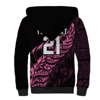 New Zealand Lawn Bowls Custom Sherpa Hoodie Pink Maori Warrior Tribal Silver Fern LT9 - Polynesian Pride