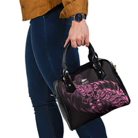 New Zealand Lawn Bowls Shoulder Handbag Pink Maori Warrior Tribal Silver Fern LT9 - Polynesian Pride