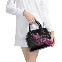 New Zealand Lawn Bowls Shoulder Handbag Pink Maori Warrior Tribal Silver Fern LT9 - Polynesian Pride