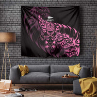 New Zealand Lawn Bowls Tapestry Pink Maori Warrior Tribal Silver Fern LT9 Pink - Polynesian Pride