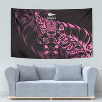 New Zealand Lawn Bowls Tapestry Pink Maori Warrior Tribal Silver Fern LT9 - Polynesian Pride