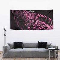 New Zealand Lawn Bowls Tapestry Pink Maori Warrior Tribal Silver Fern LT9 - Polynesian Pride