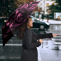 New Zealand Lawn Bowls Umbrella Pink Maori Warrior Tribal Silver Fern LT9 - Polynesian Pride