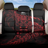 New Zealand Lawn Bowls Back Car Seat Cover Red Maori Warrior Tribal Silver Fern - Polynesian Pride