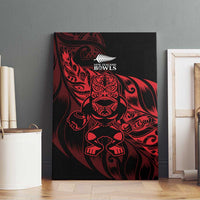 New Zealand Lawn Bowls Canvas Wall Art Red Maori Warrior Tribal Silver Fern LT9 - Polynesian Pride