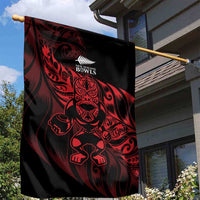 New Zealand Lawn Bowls Garden Flag Red Maori Warrior Tribal Silver Fern LT9 - Polynesian Pride