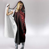 New Zealand Lawn Bowls Hooded Blanket Red Maori Warrior Tribal Silver Fern LT9 - Polynesian Pride