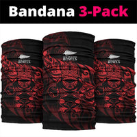 New Zealand Lawn Bowls Neck Gaiter Red Maori Warrior Tribal Silver Fern LT9 package One Size: 25*50cm Red - Polynesian Pride