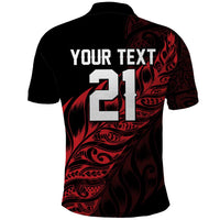 New Zealand Lawn Bowls Custom Polo Shirt Red Maori Warrior Tribal Silver Fern LT9 - Polynesian Pride