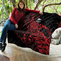 New Zealand Lawn Bowls Quilt Red Maori Warrior Tribal Silver Fern LT9 - Polynesian Pride