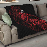 New Zealand Lawn Bowls Quilt Red Maori Warrior Tribal Silver Fern LT9 - Polynesian Pride