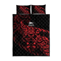 New Zealand Lawn Bowls Quilt Bed Set Red Maori Warrior Tribal Silver Fern LT9 - Polynesian Pride