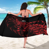 New Zealand Lawn Bowls Sarong Red Maori Warrior Tribal Silver Fern LT9 - Polynesian Pride