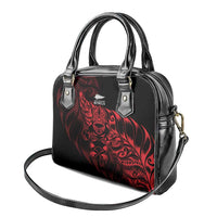 New Zealand Lawn Bowls Shoulder Handbag Red Maori Warrior Tribal Silver Fern LT9 - Polynesian Pride