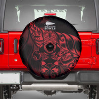 New Zealand Lawn Bowls Spare Tire Cover Red Maori Warrior Tribal Silver Fern LT9 - Polynesian Pride