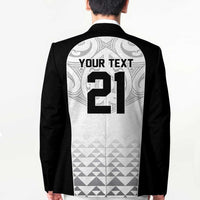 World Football 2026 New Zealand Custom Blazer All White Fern Maori Tribal LT9 - Polynesian Pride