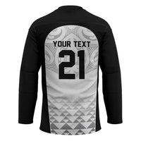 World Football 2026 New Zealand Custom Hockey Jersey All White Fern Maori Tribal LT9 - Polynesian Pride