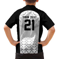 World Football 2026 New Zealand Custom Kid Hawaiian Shirt All White Fern Maori Tribal LT9 - Polynesian Pride