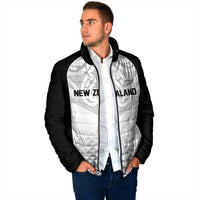 World Football 2026 New Zealand Custom Padded Jacket All White Fern Maori Tribal LT9 - Polynesian Pride