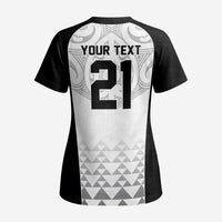 World Football 2026 New Zealand Custom Scrub Top All White Fern Maori Tribal LT9 - Polynesian Pride