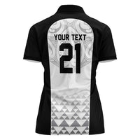 World Football 2026 New Zealand Custom Women Polo Shirt All White Fern Maori Tribal LT9 - Polynesian Pride