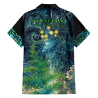 New Zealand Matariki Waipuna-a-rangi Family Matching Off The Shoulder Long Sleeve Dress and Hawaiian Shirt He Roimata o Rangi LT9 - Polynesian Pride