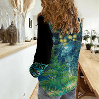 New Zealand Matariki Waipuna-a-rangi Women Casual Shirt He Roimata o Rangi LT9 - Polynesian Pride