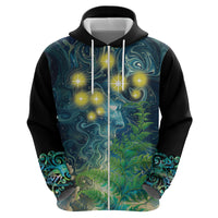 New Zealand Matariki Waipuna-a-rangi Zip Hoodie He Roimata o Rangi LT9 - Polynesian Pride