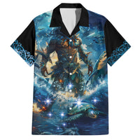 New Zealand Matariki Waita Family Matching Short Sleeve Bodycon Dress and Hawaiian Shirt The Way Of The Water LT9 Dad's Shirt - Short Sleeve Black - Polynesian Pride