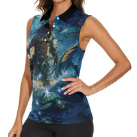 New Zealand Matariki Waita Women Sleeveless Polo Shirt The Way Of The Water LT9 - Polynesian Pride