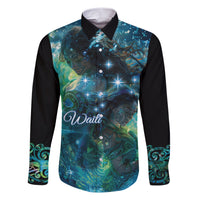 New Zealand Matariki Waiti Family Matching Short Sleeve Bodycon Dress and Hawaiian Shirt The Beginnings Of Life LT9 Dad's Shirt - Long Sleeve Black - Polynesian Pride