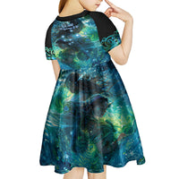 New Zealand Matariki Waiti Kid Short Sleeve Dress The Beginnings Of Life LT9 - Polynesian Pride