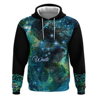 New Zealand Matariki Waiti Zip Hoodie The Beginnings Of Life LT9 Pullover Hoodie Black - Polynesian Pride