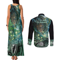 New Zealand Matariki Waiti Couples Matching Tank Maxi Dress and Long Sleeve Button Shirt Waimori and The Origin Of Life LT9 - Polynesian Pride