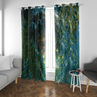 New Zealand Matariki Waiti Window Curtain Waimori and The Origin Of Life LT9 With Grommets Black - Polynesian Pride