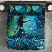 New Zealand Matariki Hiwa-i-te-rangi Bedding Set Titiro ki nga Whetu Wishing Star LT9 Black - Polynesian Pride