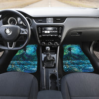 New Zealand Matariki Hiwa-i-te-rangi Car Mats Titiro ki nga Whetu Wishing Star LT9 Set 2pcs - Front Black - Polynesian Pride
