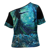 New Zealand Matariki Hiwa-i-te-rangi Cross Shoulder Shirt Titiro ki nga Whetu Wishing Star LT9 - Polynesian Pride