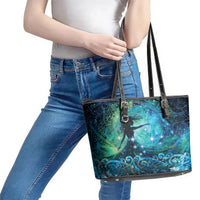 New Zealand Matariki Hiwa-i-te-rangi Leather Tote Bag Titiro ki nga Whetu Wishing Star LT9 - Polynesian Pride