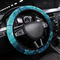 New Zealand Matariki Hiwa-i-te-rangi Steering Wheel Cover Titiro ki nga Whetu Wishing Star LT9 Universal Fit Black - Polynesian Pride