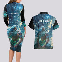 New Zealand Matariki Ururangi Couples Matching Long Sleeve Bodycon Dress and Hawaiian Shirt The Murmur Of The Wind LT9 - Polynesian Pride