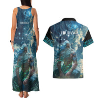 New Zealand Matariki Ururangi Couples Matching Tank Maxi Dress and Hawaiian Shirt The Murmur Of The Wind LT9 - Polynesian Pride