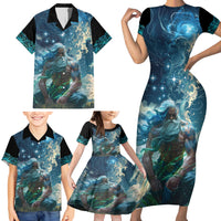 New Zealand Matariki Ururangi Family Matching Short Sleeve Bodycon Dress and Hawaiian Shirt The Murmur Of The Wind LT9 - Polynesian Pride