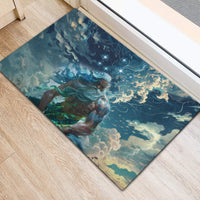 New Zealand Matariki Ururangi Rubber Doormat The Murmur Of The Wind